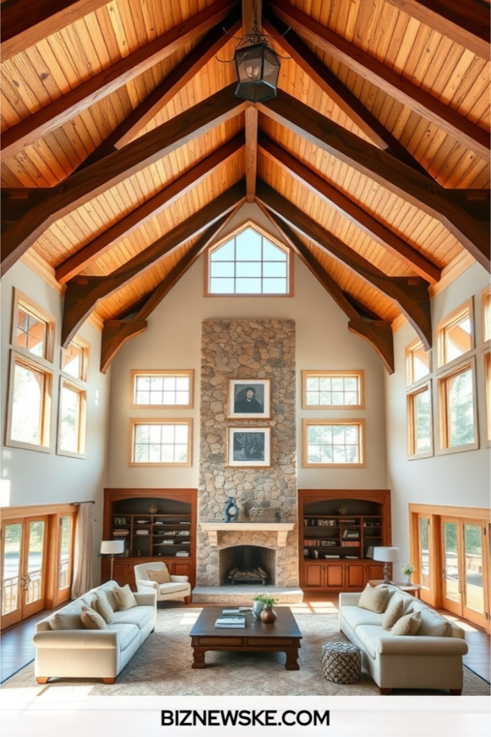 31 Vaulted Ceiling Living Room Design Ideas 2024