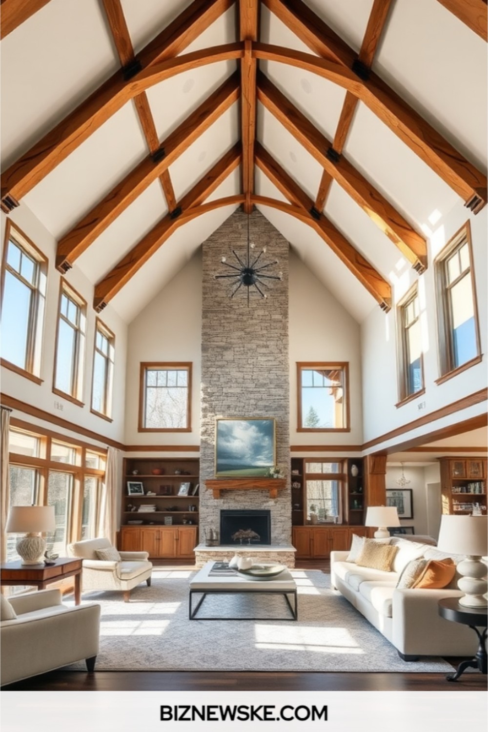 31 Vaulted Ceiling Living Room Design Ideas 2024