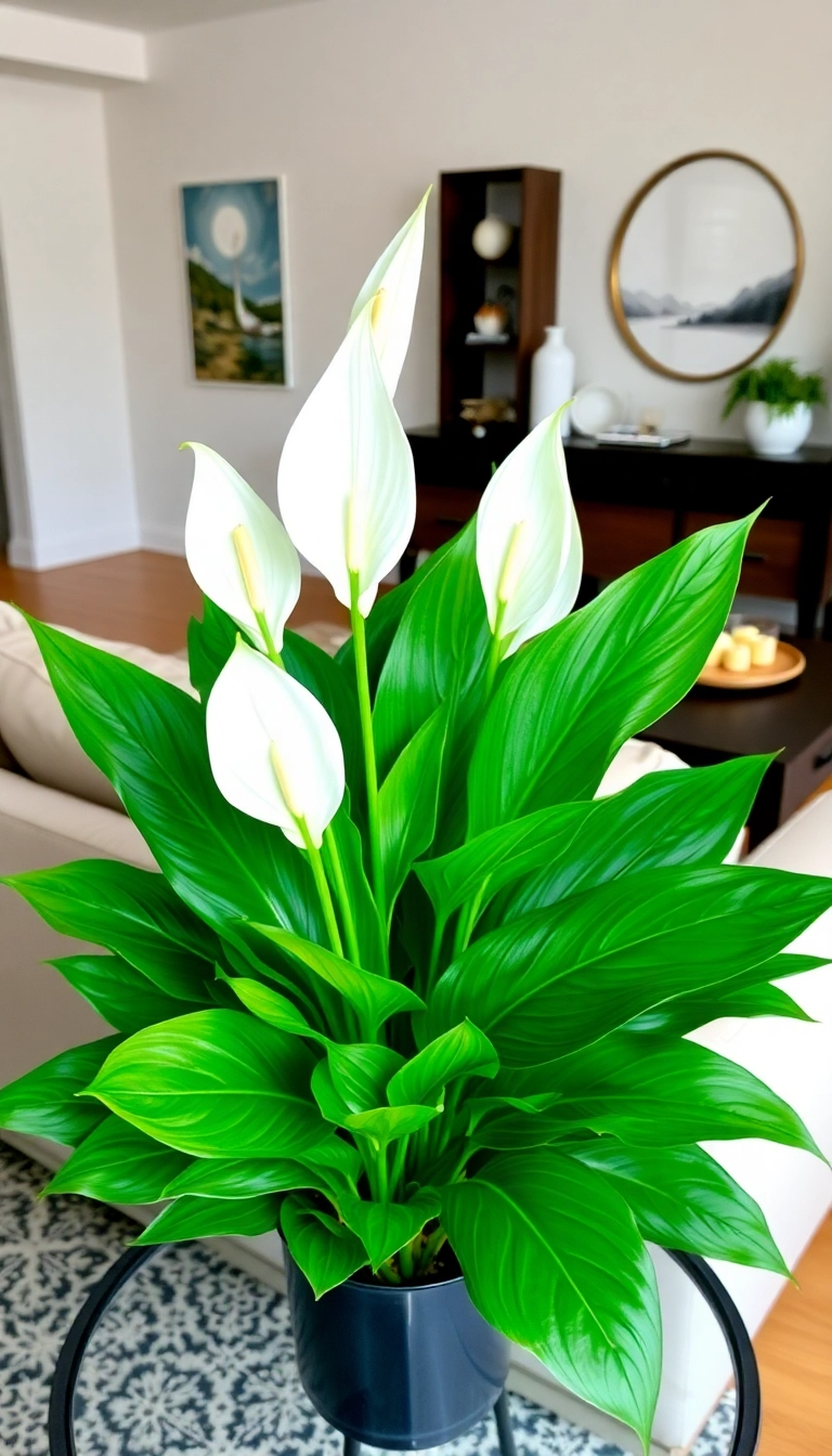 21 Best Indoor Plants for Apartment Decor (You Won't Believe #14!) - 5. Peace Lily (Spathiphyllum)