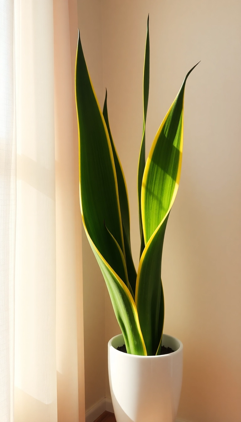 21 Best Indoor Plants for Apartment Decor (You Won't Believe #14!) - 1. Snake Plant (Sansevieria)