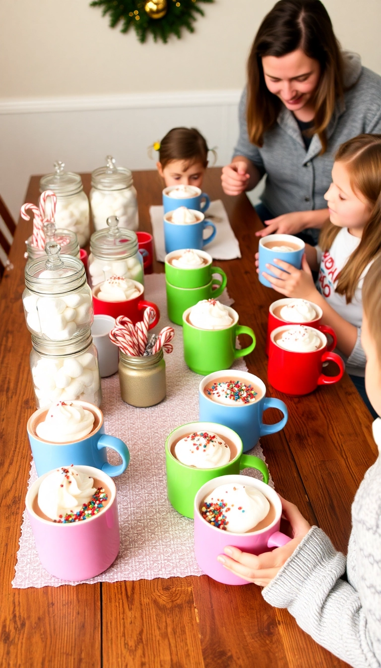 21 Magical Christmas Mini Session Ideas Indoors That Will Leave You Breathless! - 3. Hot Cocoa Bar Fun