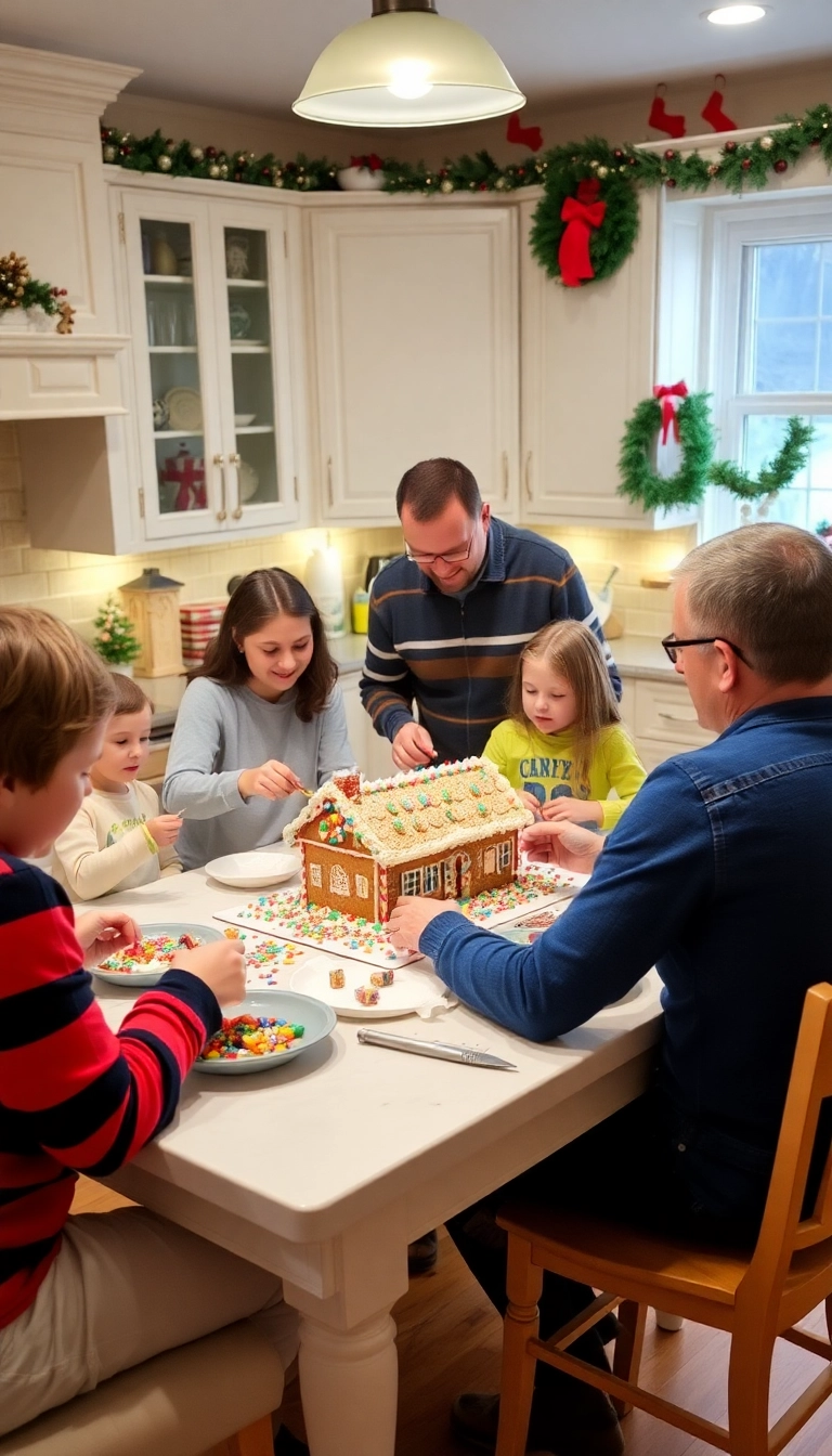 21 Magical Christmas Mini Session Ideas Indoors That Will Leave You Breathless! - 8. Gingerbread House Decorating