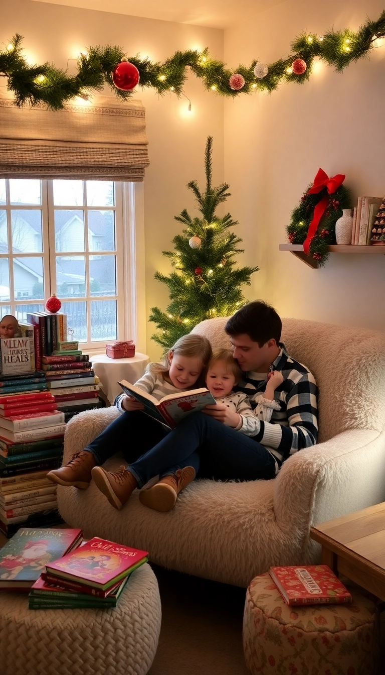 21 Magical Christmas Mini Session Ideas Indoors That Will Leave You Breathless! - 7. Christmas Book Nook