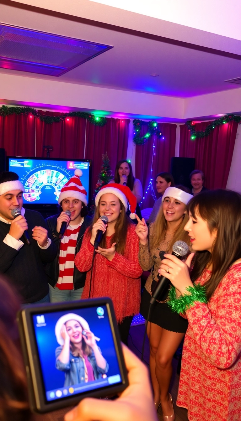 21 Hilariously Funny Christmas Party Games That Will Have Everyone in Stitches! - 10. Christmas Karaoke