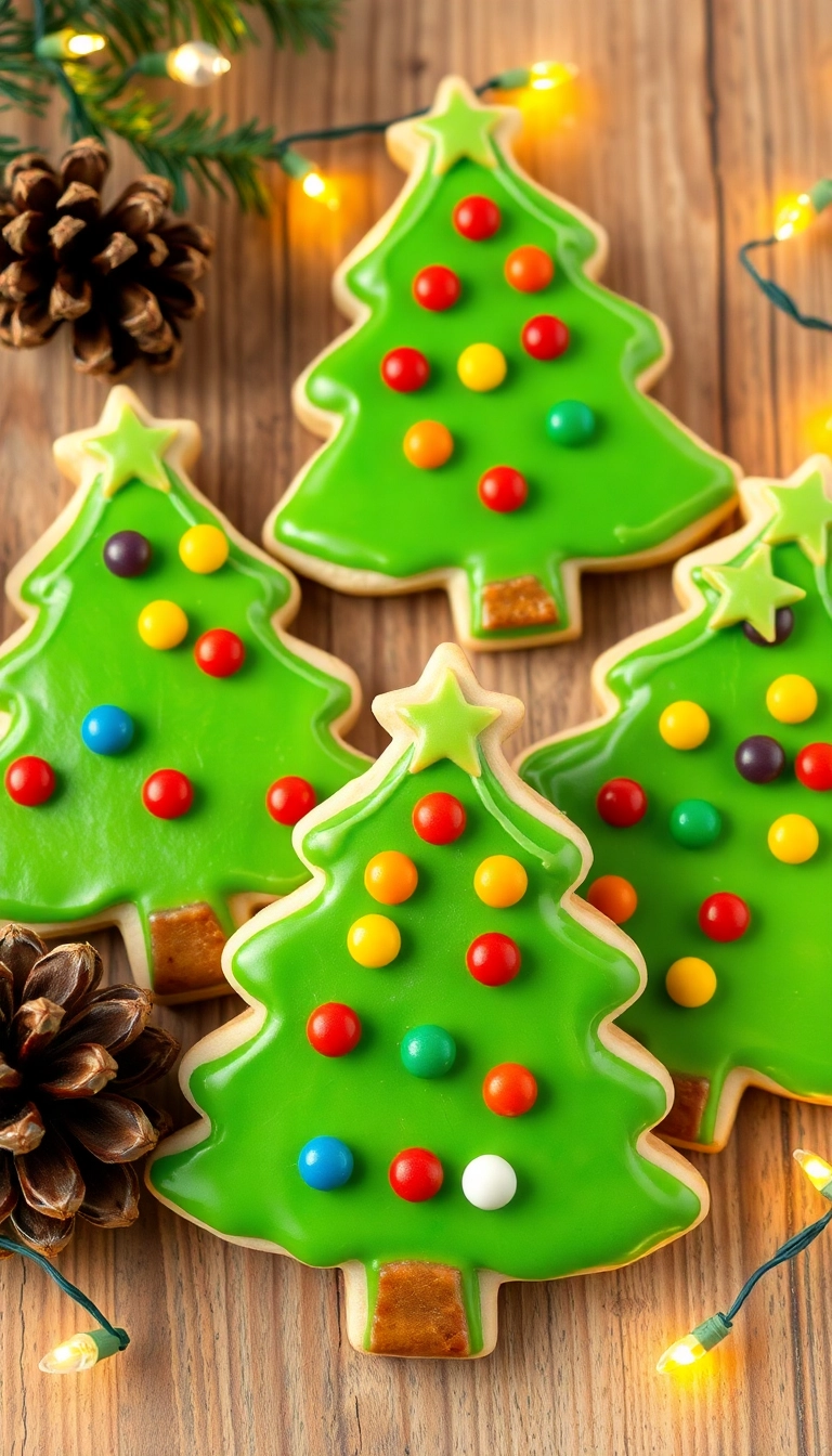 21 Festively Decorated Christmas Sugar Cookies That Will Dazzle Your Guests! - 3. Christmas Tree Delights