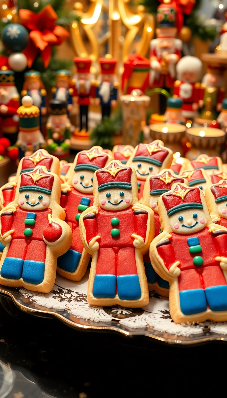 21 Festively Decorated Christmas Sugar Cookies That Will Dazzle Your Guests! - 6. Nutcracker Sugar Cookies