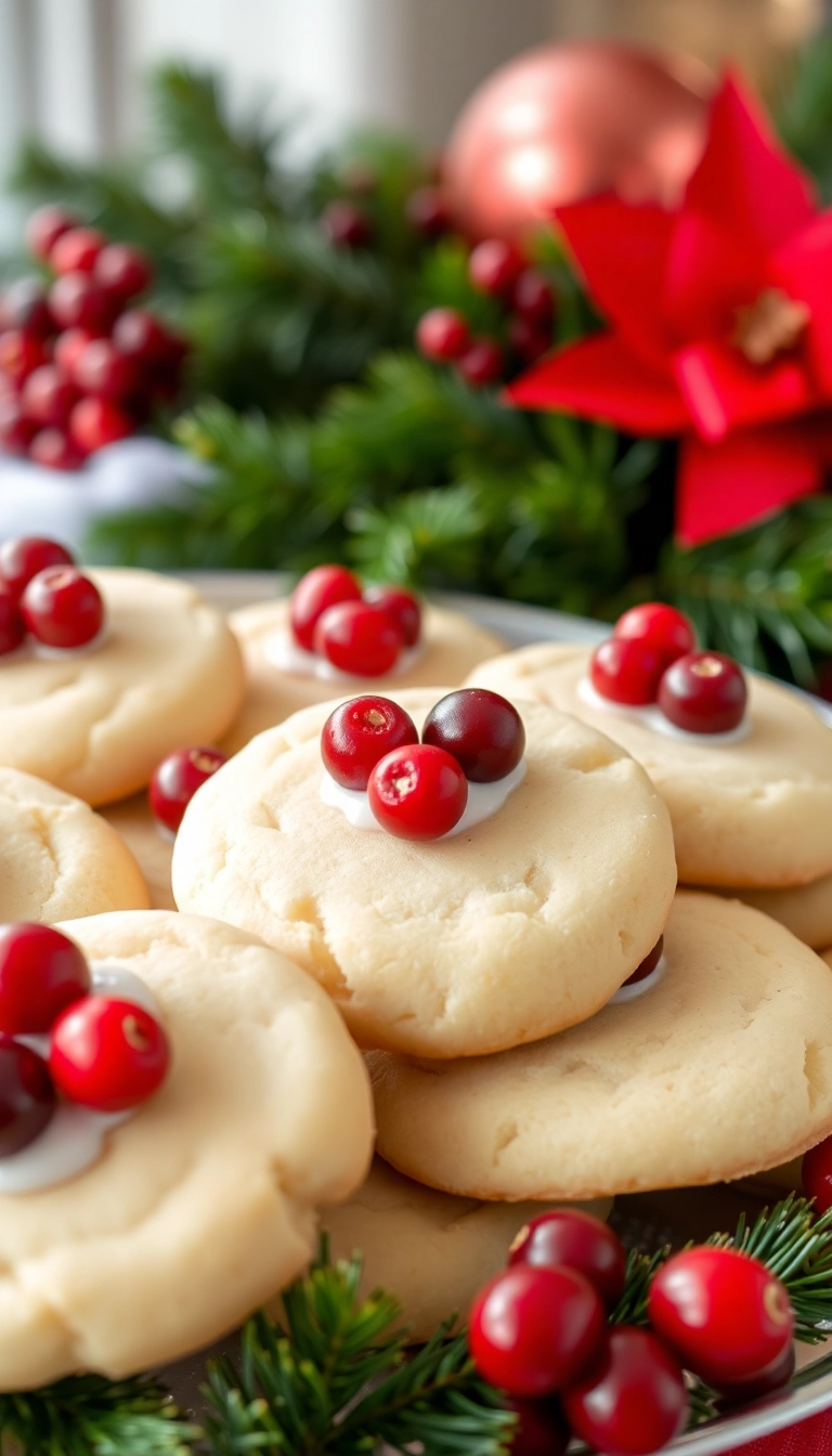 21 Festively Decorated Christmas Sugar Cookies That Will Dazzle Your Guests! - 19. Holiday Berry Cookies