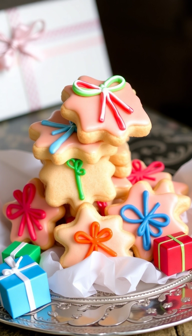 21 Festively Decorated Christmas Sugar Cookies That Will Dazzle Your Guests! - 15. Holiday Gift Cookies