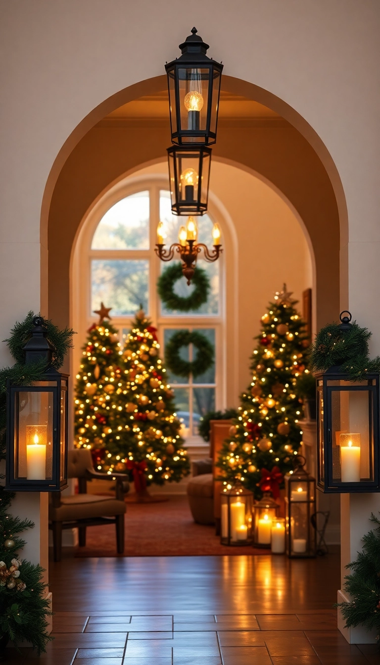 21 Stunning Christmas Archway Decor Ideas to Transform Your Indoor Space (You Won't Believe #14!) - 17. Vintage Lanterns