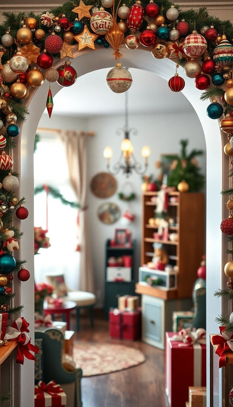 21 Stunning Christmas Archway Decor Ideas to Transform Your Indoor Space (You Won't Believe #14!) - 7. Vintage Ornaments and Baubles