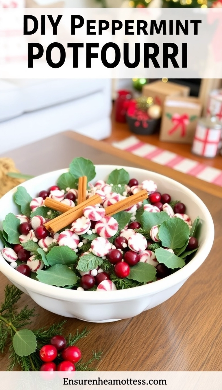 21 Peppermint Christmas Decorations That'll Sweeten Your Holiday Spirit (Wait Until You See #13!) - 5. DIY Peppermint Potpourri