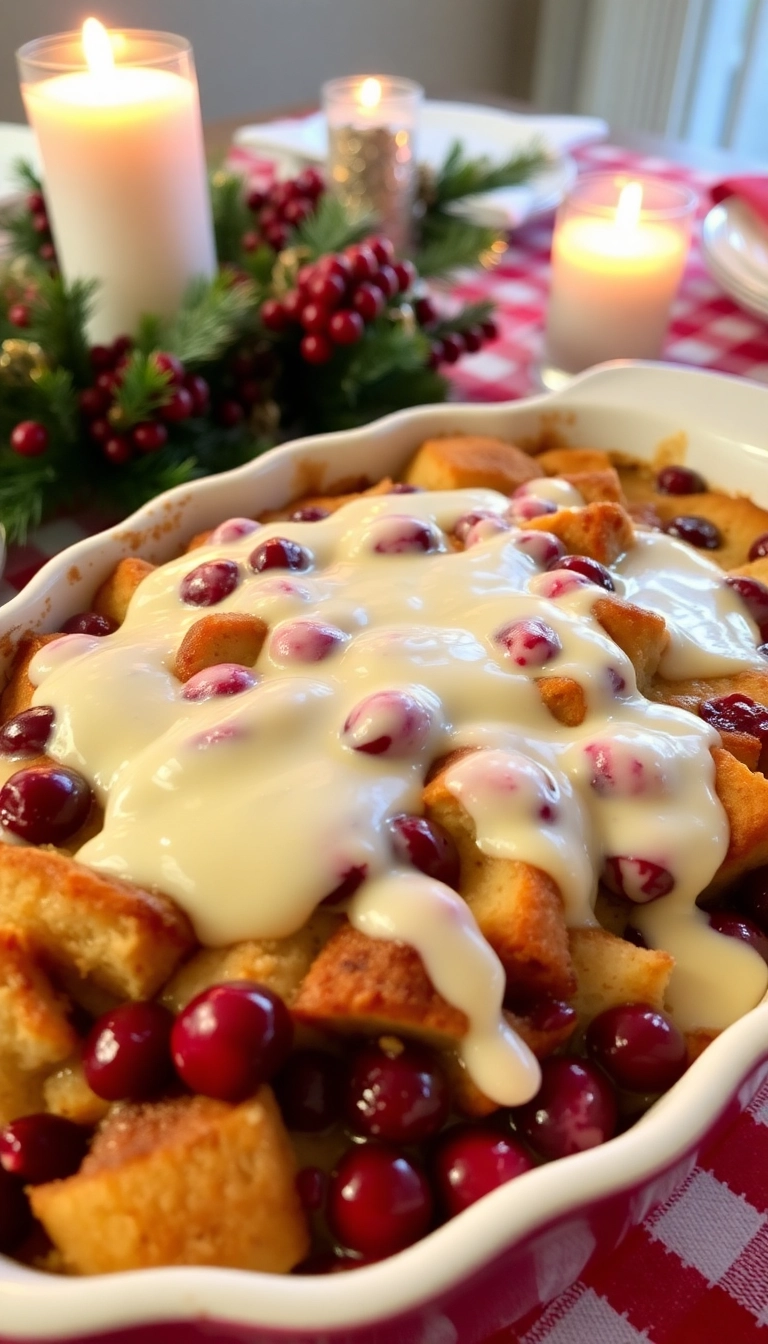 21 Irresistible Cranberry Dessert Recipes You’ll Want to Make This Holiday Season! - 8. Cranberry Bread Pudding