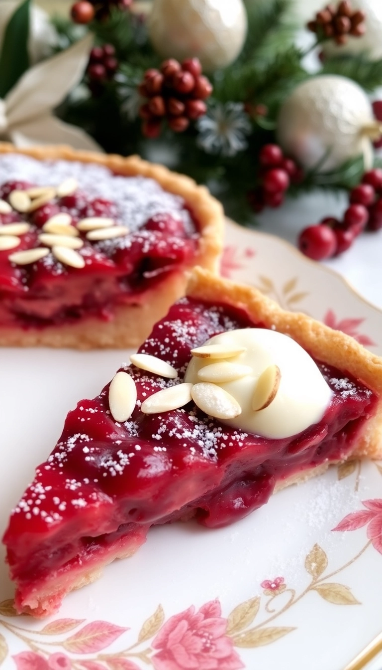 21 Irresistible Cranberry Dessert Recipes You’ll Want to Make This Holiday Season! - 14. Cranberry Tart with Almond Cream