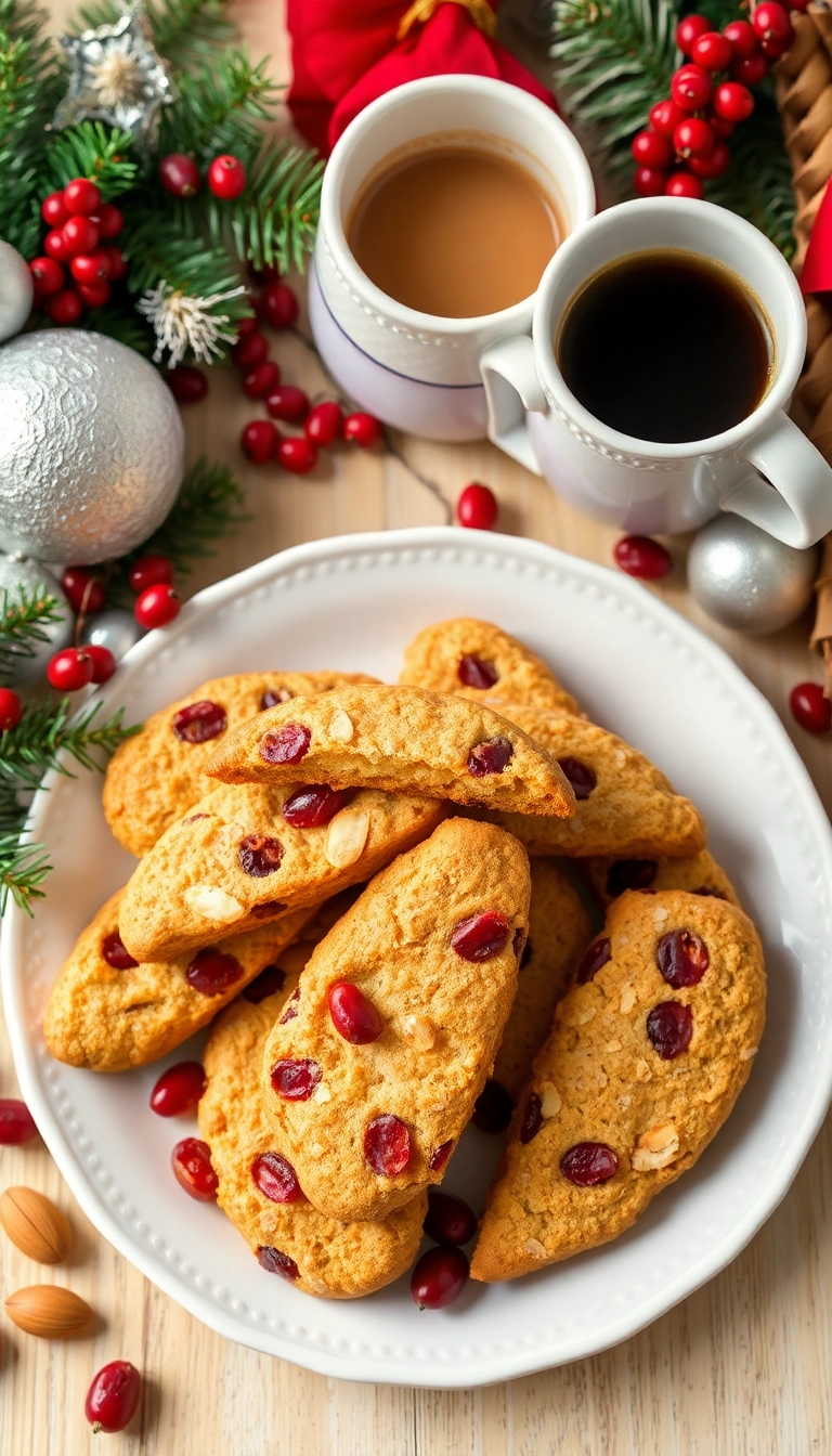 21 Irresistible Cranberry Dessert Recipes You’ll Want to Make This Holiday Season! - 3. Cranberry Almond Biscotti