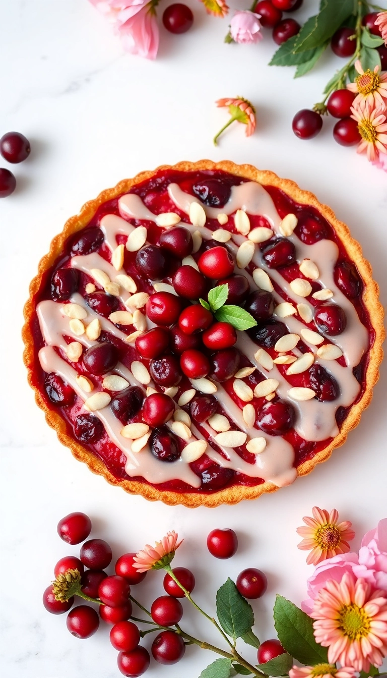 21 Fun Thanksgiving Dessert Ideas That'll Impress Your Guests (You Won't Believe #7!) - 14. Cranberry Almond Tart