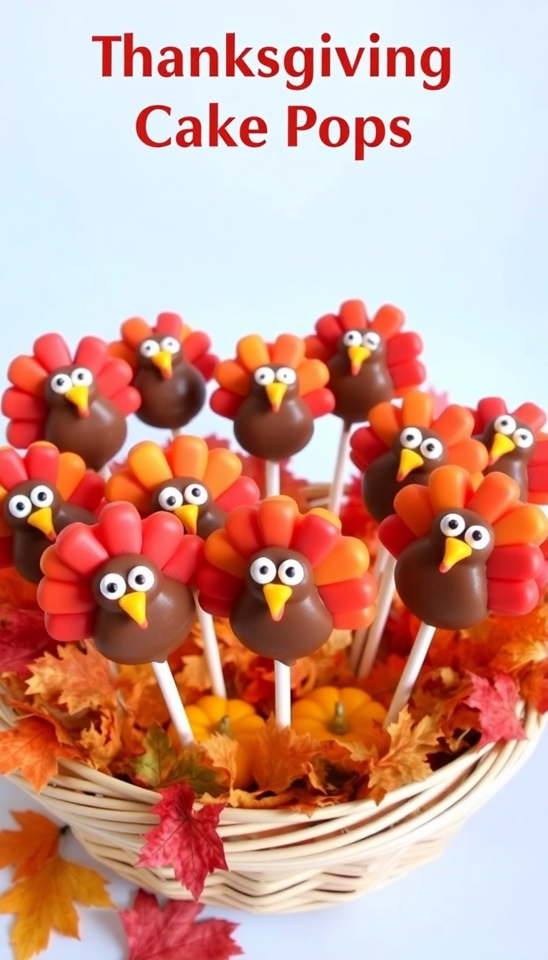 21 Fun Thanksgiving Dessert Ideas That'll Impress Your Guests (You Won't Believe #7!) - 7. Thanksgiving Cake Pops