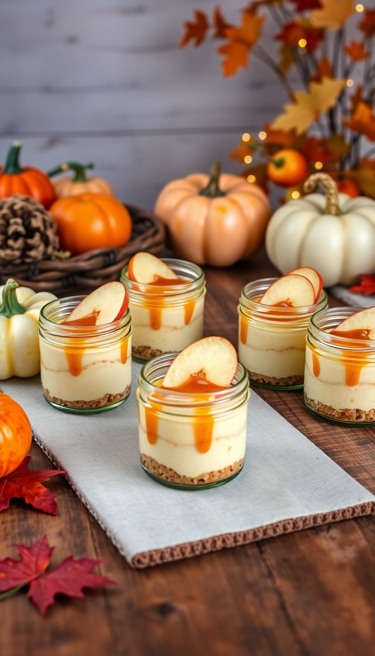 21 Fun Thanksgiving Dessert Ideas That'll Impress Your Guests (You Won't Believe #7!) - 11. Caramel Apple Cheesecakes