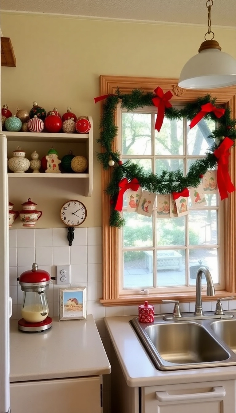 21 Christmas Kitchen Decor Ideas That'll Make You Feel the Holiday Spirit! - 13. Vintage Christmas Decor