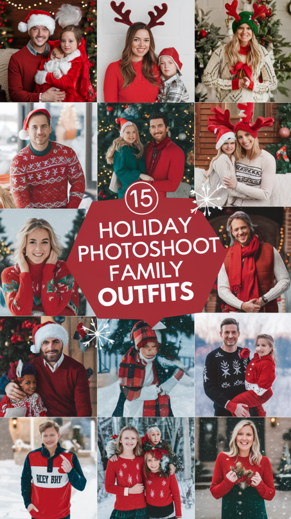 Holiday Photoshoot Family Outfits for Perfect Pics