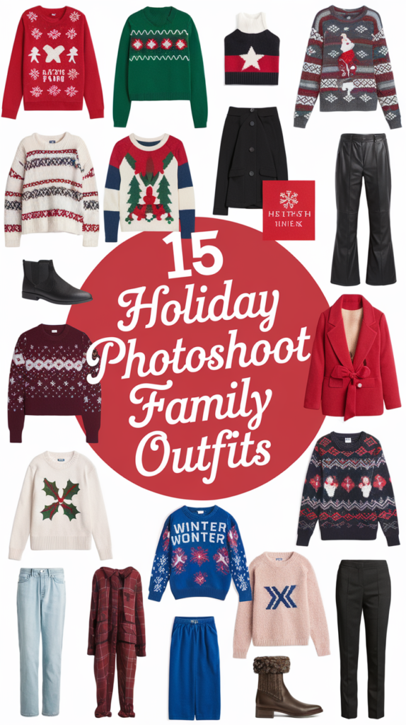 Holiday Photoshoot Family Outfits for Perfect Pics