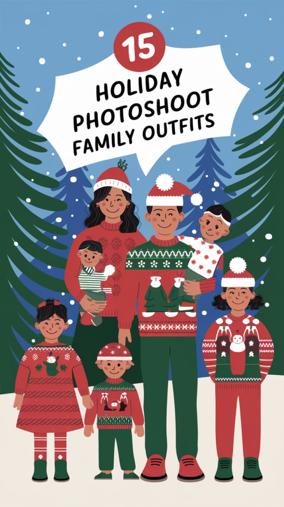 Holiday Photoshoot Family Outfits for Perfect Pics