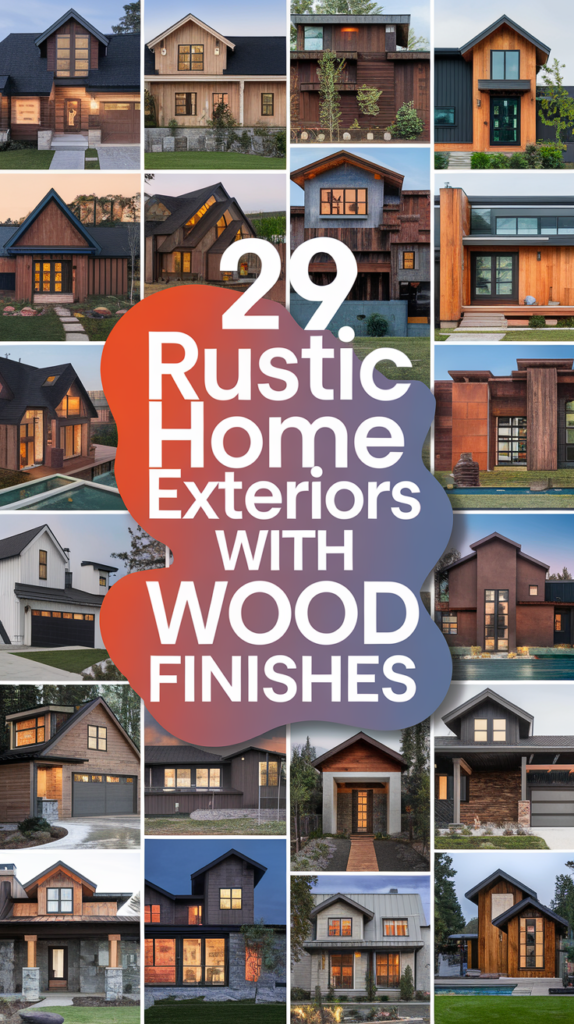 Rustic Home Exteriors with Wood Finishes