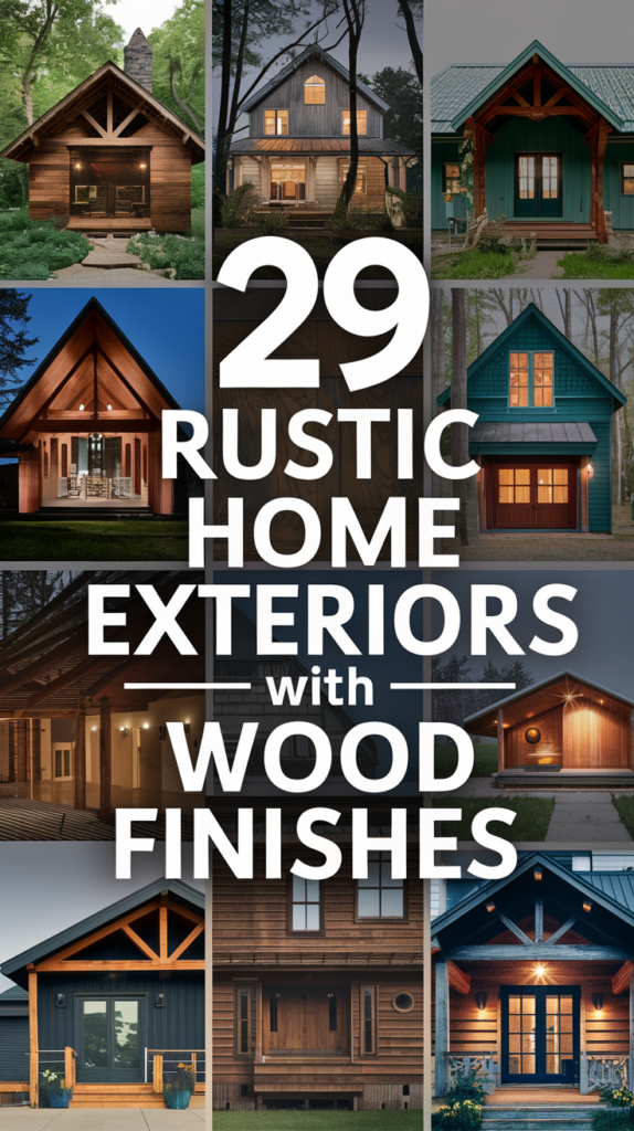 Rustic Home Exteriors with Wood Finishes