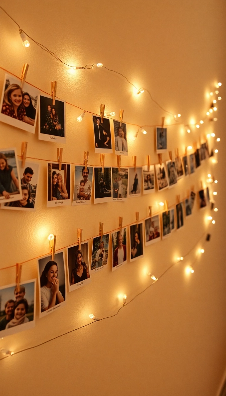 21 Simple and Elegant Last Minute Christmas Decorations That Wow! - 14. Holiday Photo Display