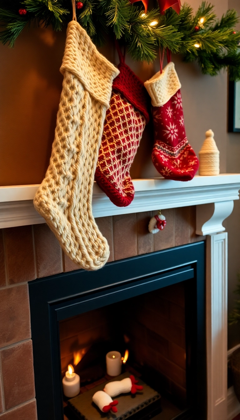 21 Simple and Elegant Last Minute Christmas Decorations That Wow! - 17. Cozy Knitted Decorations