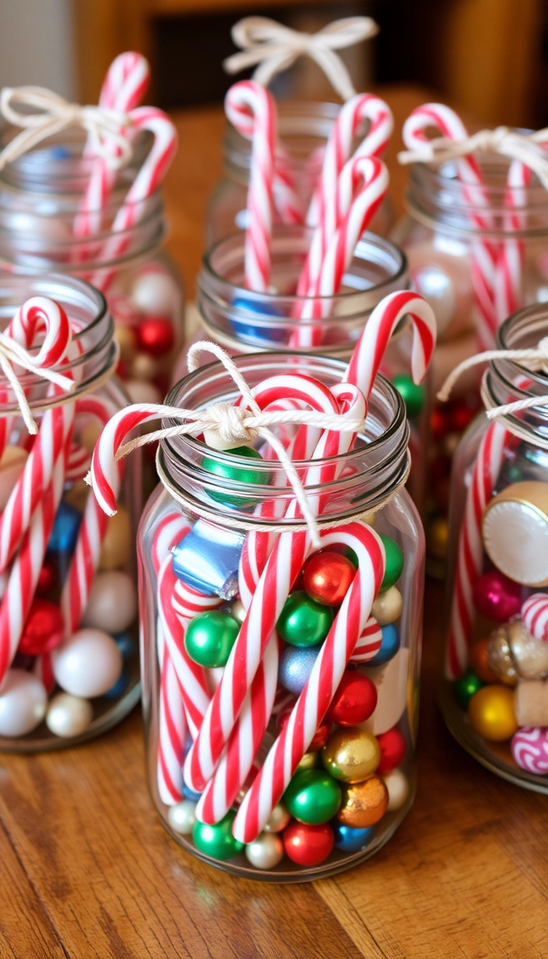 21 Simple and Elegant Last Minute Christmas Decorations That Wow! - 9. Simple Christmas Jars