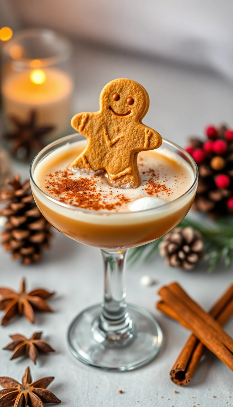 21 Irresistible Christmas Mocktails That Will Make Your Holiday Celebrations Sparkle! - 6. Gingerbread Mocktail