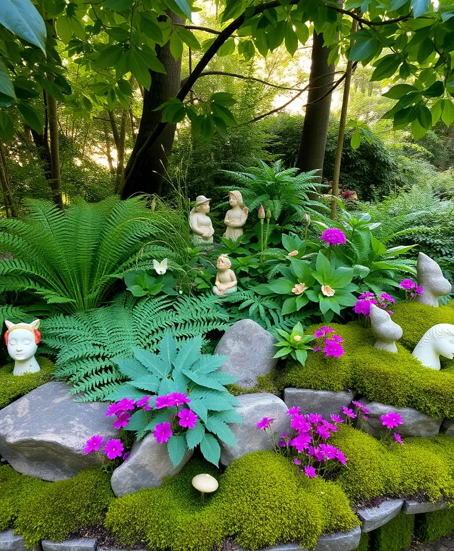 21 Unique Chaos Gardening Flower Bed Designs That Break All the Rules! - 16. Fairy Tale Forest