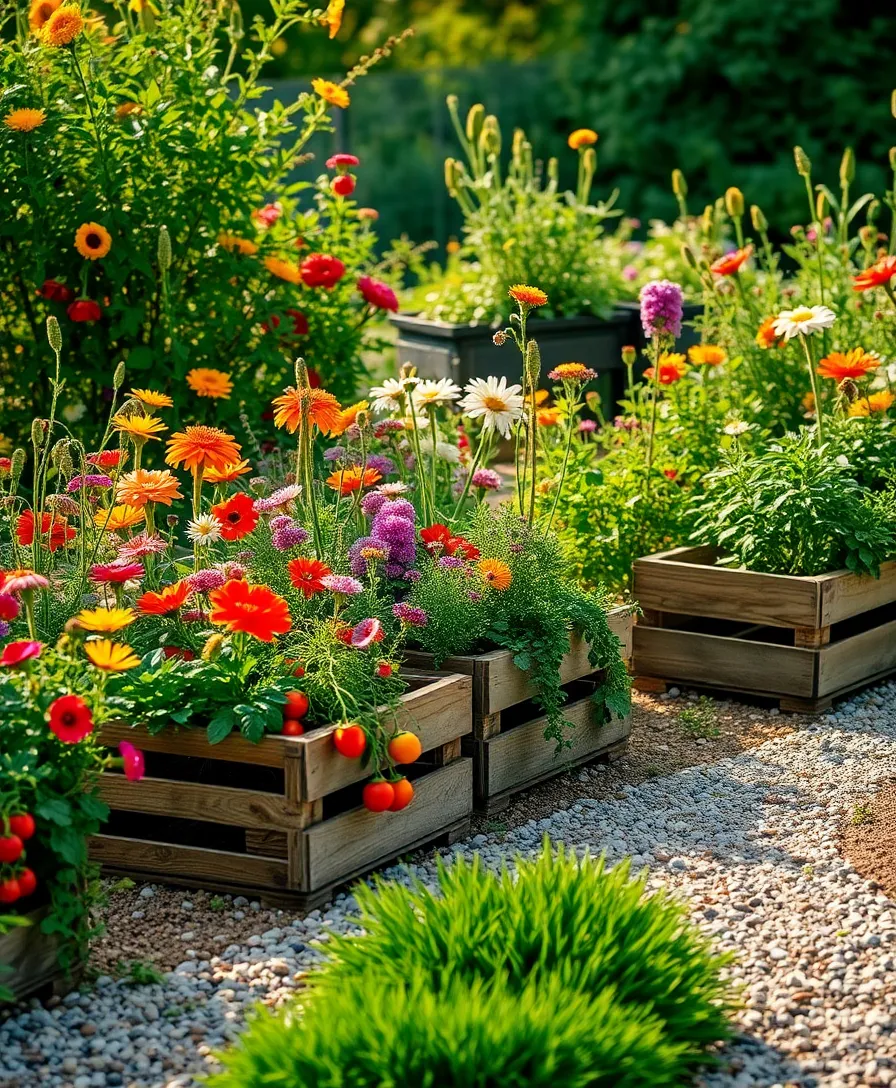 21 Unique Chaos Gardening Flower Bed Designs That Break All the Rules! - 10. Rustic Charm