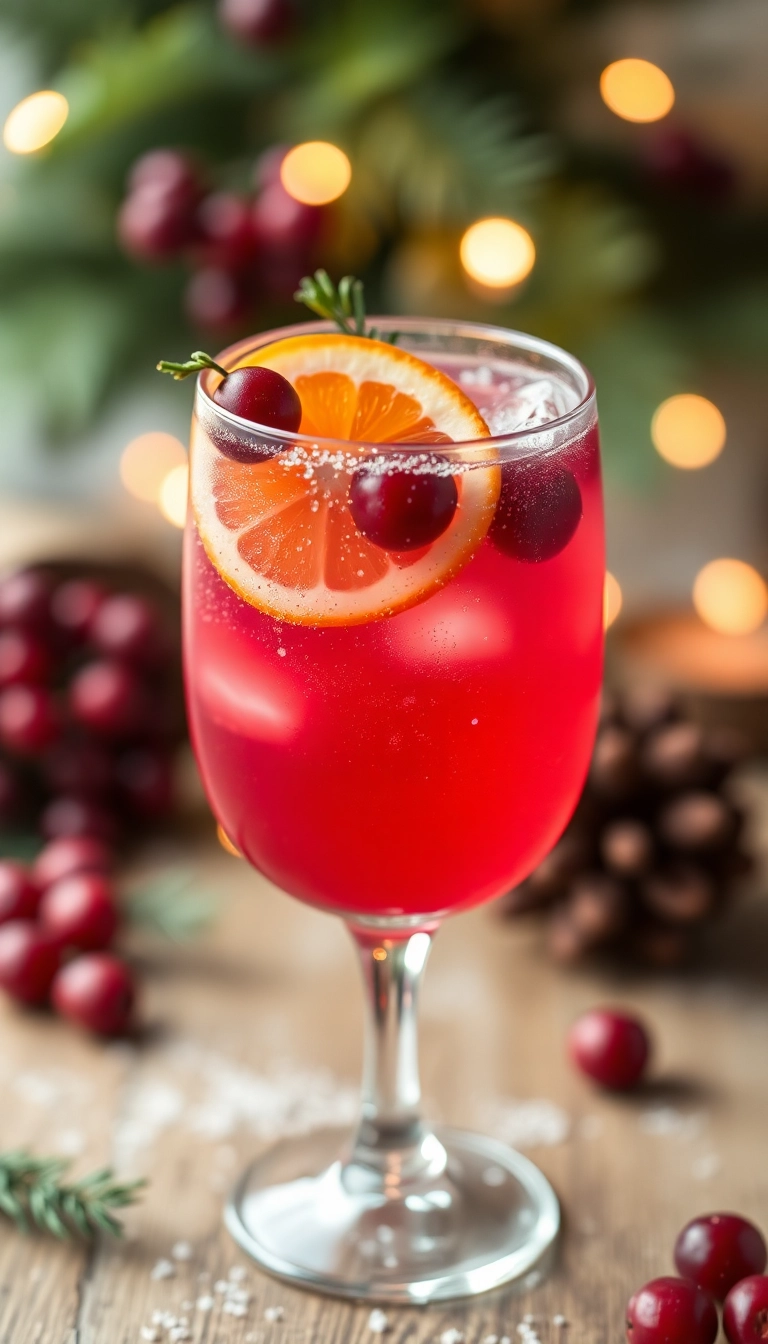 21 Irresistible Christmas Mocktails That Will Make Your Holiday Celebrations Sparkle! - 1. Cranberry Citrus Fizz