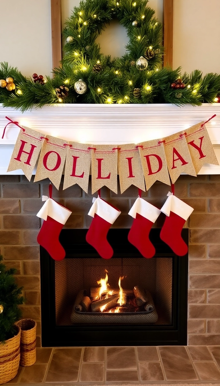 21 Simple and Elegant Last Minute Christmas Decorations That Wow! - 8. Elegant Holiday Banners