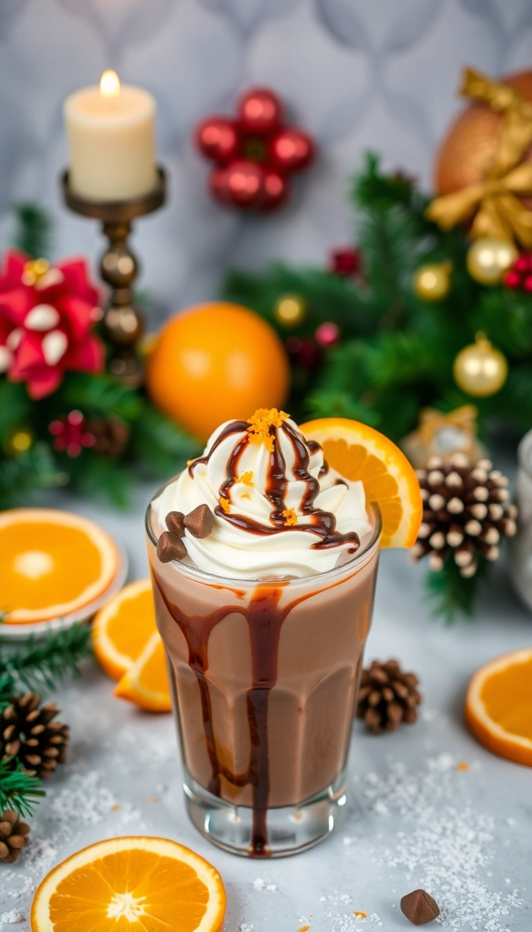 21 Irresistible Christmas Mocktails That Will Make Your Holiday Celebrations Sparkle! - 13. Chocolate Orange Mocktail