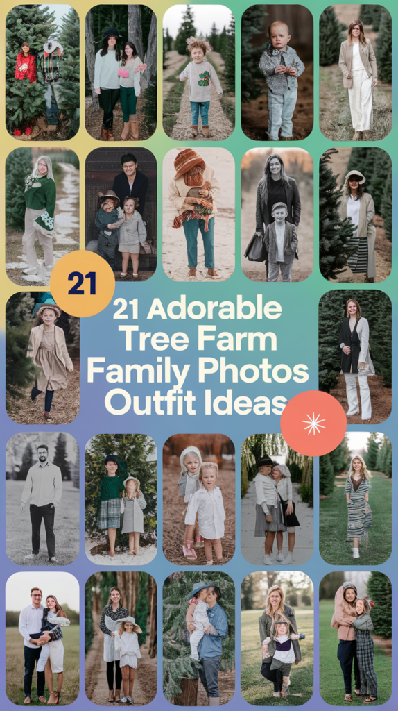 Adorable Tree Farm Family Photos Outfit Ideas