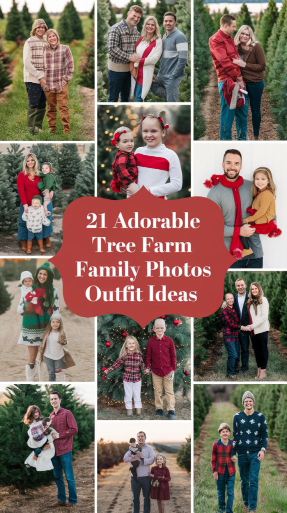 Adorable Tree Farm Family Photos Outfit Ideas