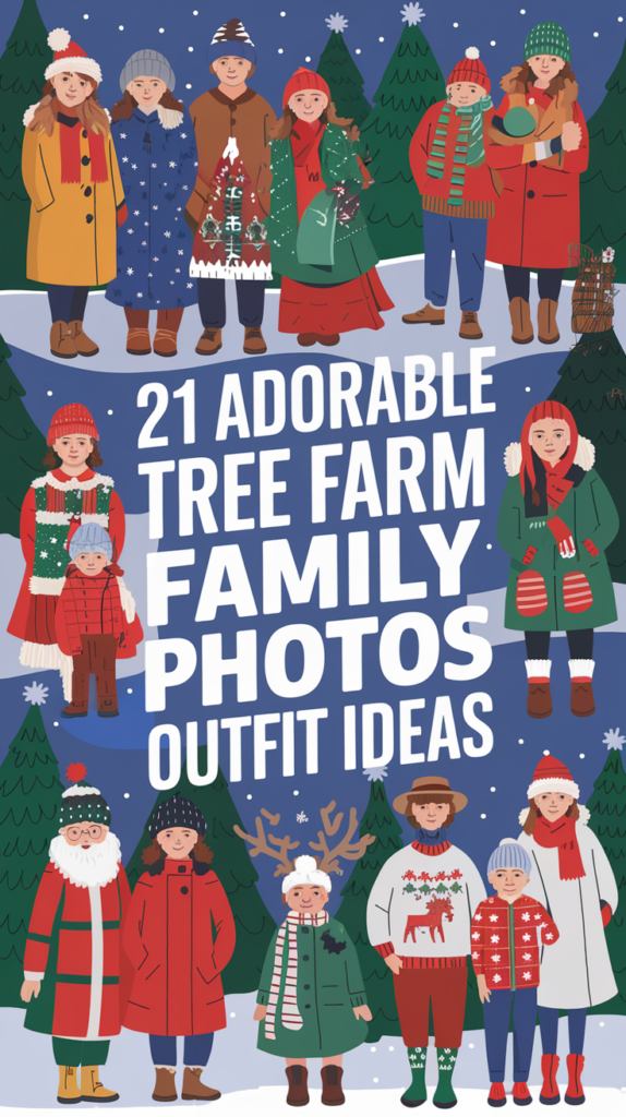 Adorable Tree Farm Family Photos Outfit Ideas