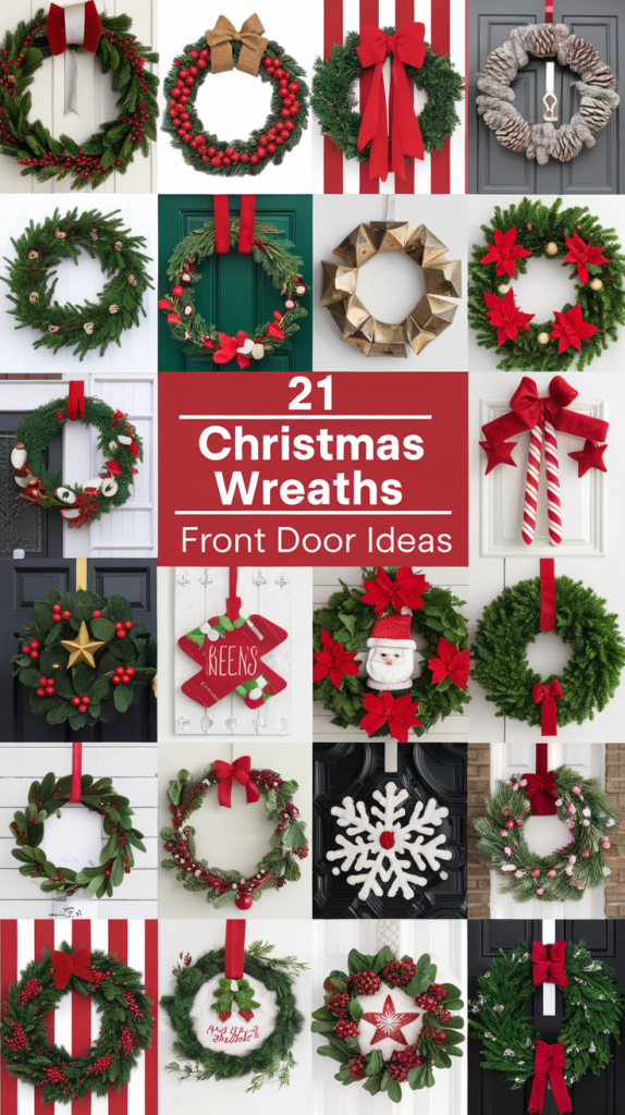 christmas wreaths for front door Ideas