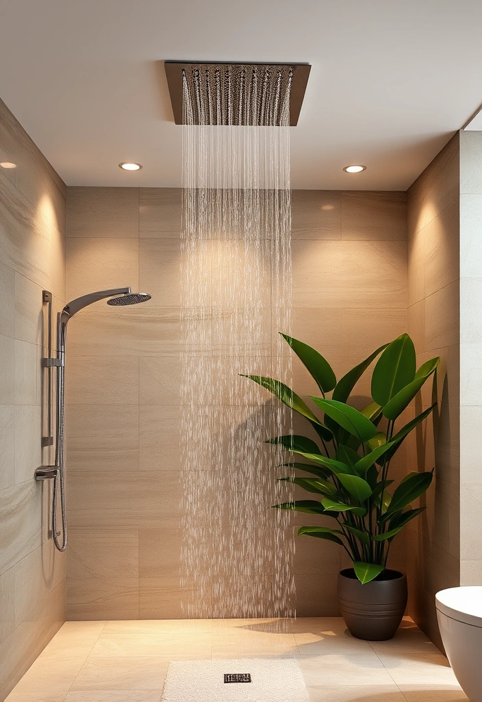 21 Dream Bathroom Luxury Ideas That Will Make You Feel Like Royalty! - 1. Exotic Rain Shower Experience