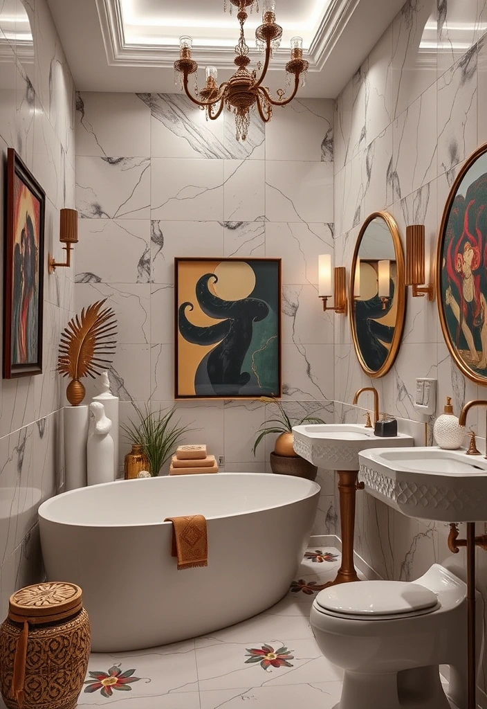 21 Dream Bathroom Luxury Ideas That Will Make You Feel Like Royalty! - 21. Artistic Touches