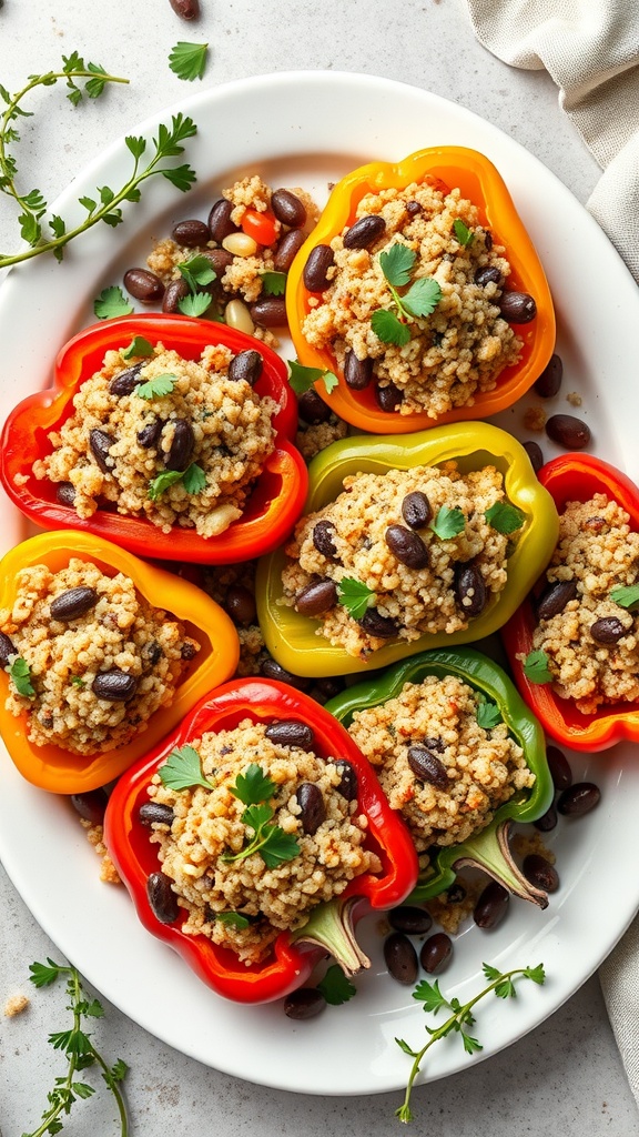 Stuffed bell peppers with quinoa and vegetables